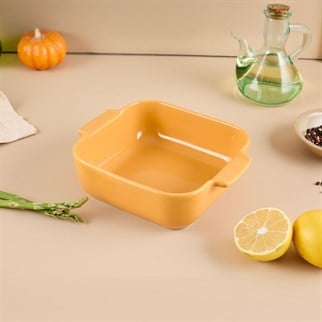 Aryıldız Elissa Kare Fırın Kabı Sarı 21 Cm