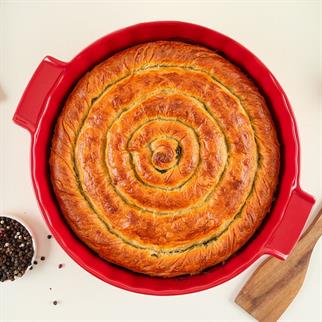 Aryıldız Elissa Rölyefli Fırın Kabı Kırmızı 32,5 Cm