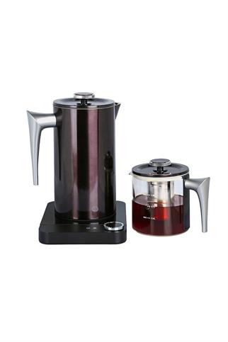 Berghoff Gem Çay Makinesi Siyah Gümüş Kulplu