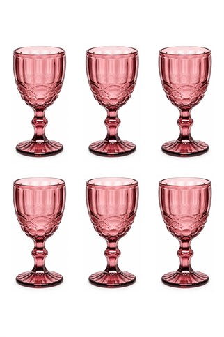 Bigatti Boldy 01 Ayaklı Bardak Pembe 300 Ml 6 Adet