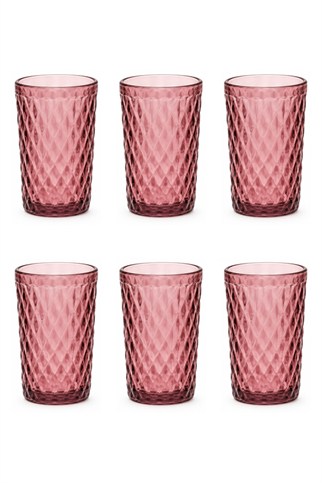 Bigatti Boldy 02 Meşrubat Bardak Pembe 350 Ml 6 Adet