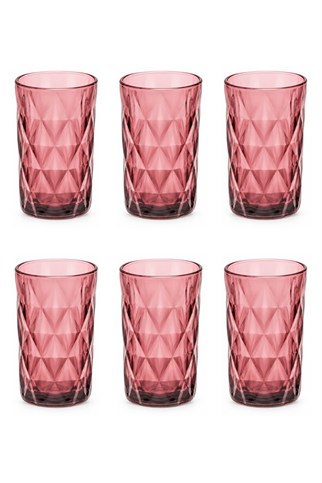 Bigatti Boldy 03 Meşrubat Bardak Pembe 350 Ml 6 Adet