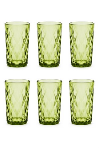 Bigatti Boldy 03 Meşrubat Bardak Yeşil 350 Ml 6 Adet
