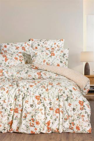 Cotton Box Flanel Nevresim Takımı Vintage Tek Kişilik Ekru