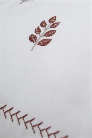 Dantela Benedict Nakışlı Pamuk Saten Nevresim Takımı Bej