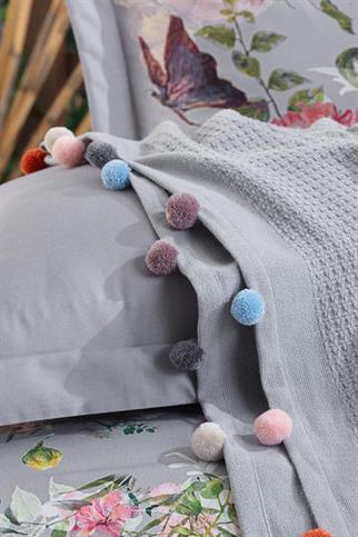 Dantela Vita Violet Ponponlu Pike Takımı Antrasit