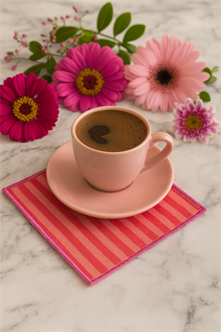 Evdek 2’li Dijital Baskılı Nakış Detaylı Kokteyl Peçete Ds13