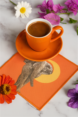 Evdek 2’li Dijital Baskılı Nakış Detaylı Kokteyl Peçete Ds7