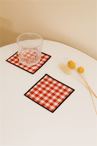 Evdek 2’li Dijital Baskılı Nakış Detaylı Kokteyl Peçete Ds14