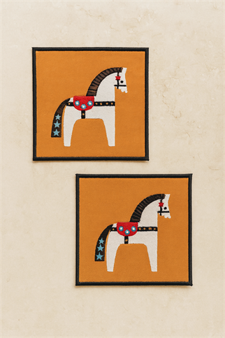 Evdek 2’li Dijital Baskılı Nakış Detaylı Kokteyl Peçete Ds1