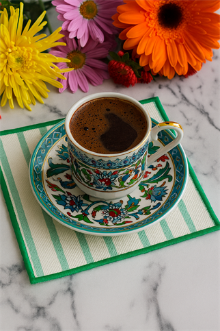 Evdek 2’li Dijital Baskılı Nakış Detaylı Kokteyl Peçete Ds12