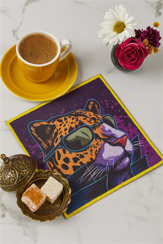 Evdek 2’li Dijital Baskılı Nakış Detaylı Kokteyl Peçete Ds16