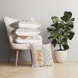 Evdek Abstract 4’lü Kırlent Kılıfı Ds23