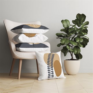 Evdek Abstract 4’lü Kırlent Kılıfı Ds36