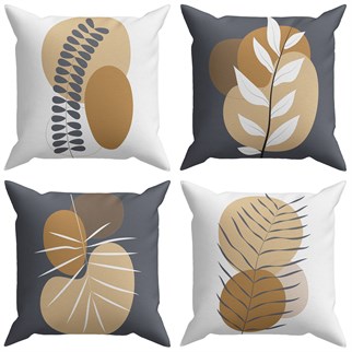 Evdek Abstract 4’lü Kırlent Kılıfı Ds36