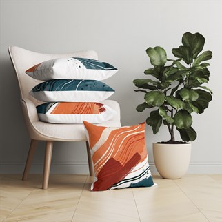 Evdek Abstract 4’lü Kırlent Kılıfı Ds4