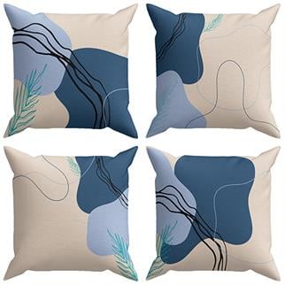 Evdek Abstract 4’lü Kırlent Kılıfı Ds61