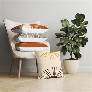 Evdek Abstract 4lü Kırlent Kılıf Ds91