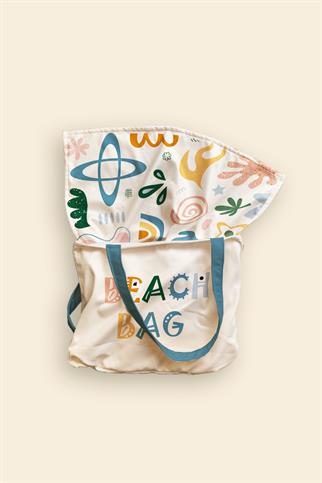 Evdek Abstract Plaj Havlulu Plaj Çantası 35x40 Cm