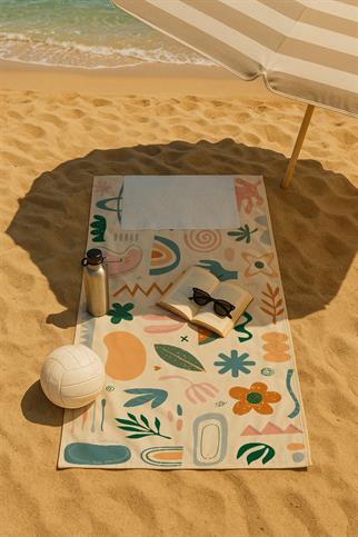 Evdek Abstract Plaj Havlulu Plaj Çantası 35x40 Cm