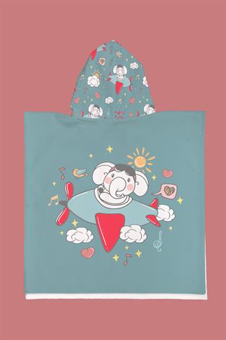 Evdek Air Elephant Çocuk Panço Plaj Havlusu