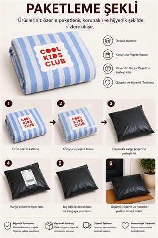 Evdek Bebek ve Çocuk Odası Cool Club – Cool Kids Tek Kişilik Pike Takımı 160X230 Cm 6ETD10