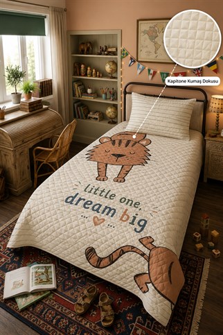 Evdek Bebek ve Çocuk Odası Dream Kitty – Kedi Tek Kişilik Pike Takımı 160X230 Cm 6ETD17