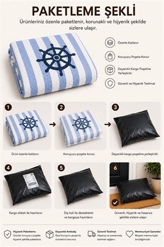 Evdek Bebek ve Çocuk Odası Ocean Captain – Denizci Tek Kişilik Pike Takımı 160X230 Cm 6ETD7