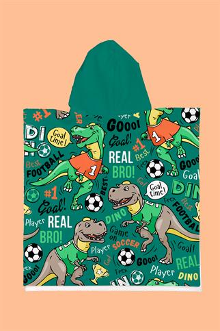 Evdek Bro Dino Çocuk Panço Plaj Havlusu