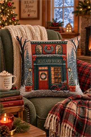 Evdek Christmas Çift Tarafı Baskılı Kırlent Kılıfı 6ECHD11