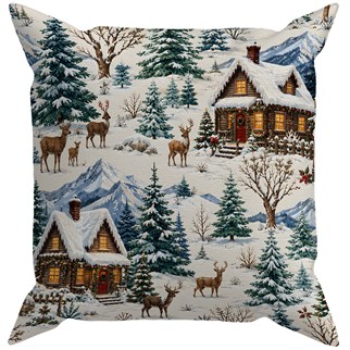 Evdek Christmas Çift Tarafı Baskılı Kırlent Kılıfı 6ECHD3