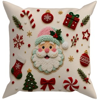 Evdek Christmas Çift Tarafı Baskılı Kırlent Kılıfı 6ECHD8
