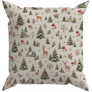 Evdek Christmas Çift Tarafı Baskılı Kırlent Kılıfı 6ECHD31