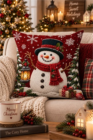 Evdek Christmas Çift Tarafı Baskılı Kırlent Kılıfı 6ECHD5
