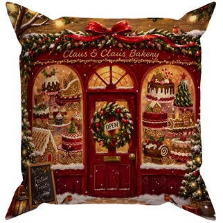 Evdek Christmas Çift Tarafı Baskılı Kırlent Kılıfı 6ECHD12