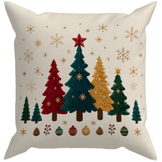 Evdek Christmas Çift Tarafı Baskılı Kırlent Kılıfı 6ECHD14