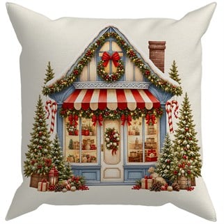 Evdek Christmas Çift Tarafı Baskılı Kırlent Kılıfı 6ECHD20