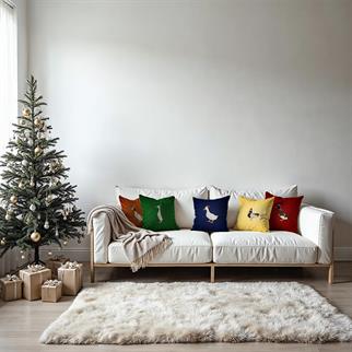 Evdek Christmas Paytak Kırlent Kılıfı