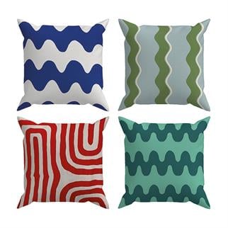 Evdek Çift Tarafı Baskılı 4’lü Kırlent Kılıfı 6EOD5