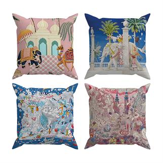 Evdek Çift Tarafı Baskılı 4’lü Kırlent Kılıfı 6EOD13