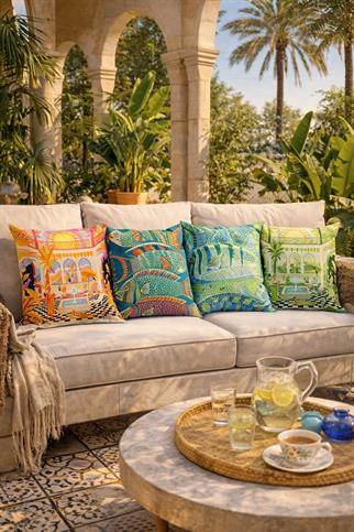 Evdek Çift Tarafı Baskılı 4’lü Kırlent Kılıfı 6EOD16