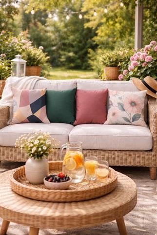 Evdek Çift Tarafı Baskılı 4’lü Kırlent Kılıfı 6EOD6