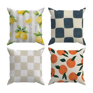 Evdek Çift Tarafı Baskılı 4’lü Kırlent Kılıfı 6EOD11