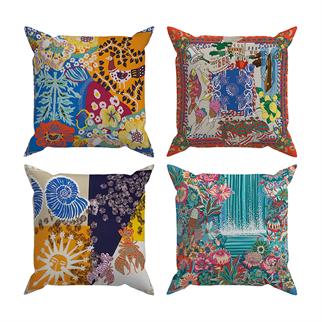 Evdek Çift Tarafı Baskılı 4’lü Kırlent Kılıfı 6EOD8