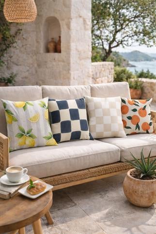 Evdek Çift Tarafı Baskılı 4’lü Kırlent Kılıfı 6EOD11