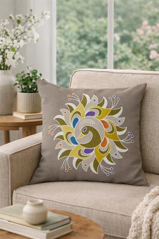 Evdek Çift Tarafı Baskılı Kırlent Kılıfı 6EBD13