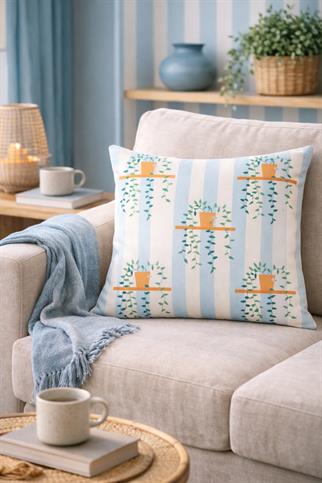 Evdek Çift Tarafı Baskılı Kırlent Kılıfı 6EBD21