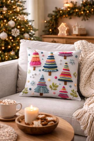 Evdek Çift Tarafı Baskılı Kırlent Kılıfı 6EOD36