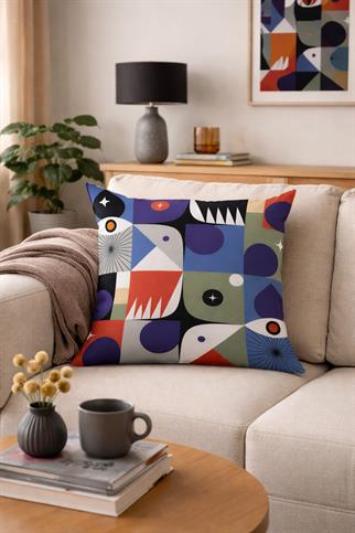 Evdek Çift Tarafı Baskılı Kırlent Kılıfı 6EBD30