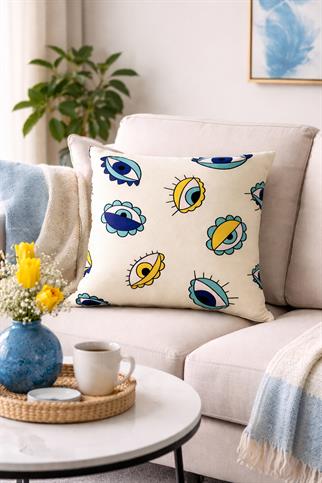 Evdek Çift Tarafı Baskılı Kırlent Kılıfı 6EBD2